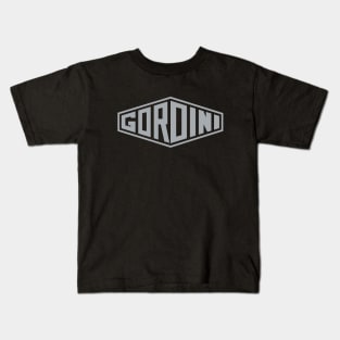 Gordini emblem - Trintignant, Behra, Manzon, Wimille, Sommer - aluminium grey print Kids T-Shirt